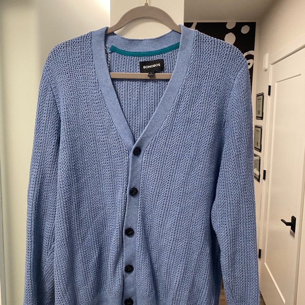 Baby blue cardigan